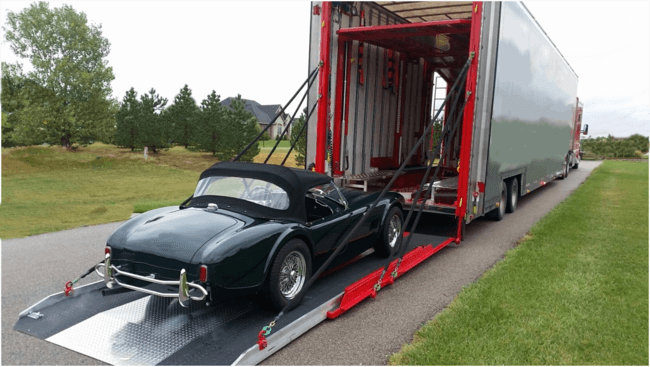 Enclosed car carrier for high-end vehicle shipping